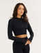Arise Essential Zip-Up Long Sleeve - Stealth Black