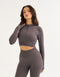 Arise Essential Zip-Up Long Sleeve - Slate Grey