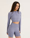 Arise Essential Zip-Up Long Sleeve - Washed Blue
