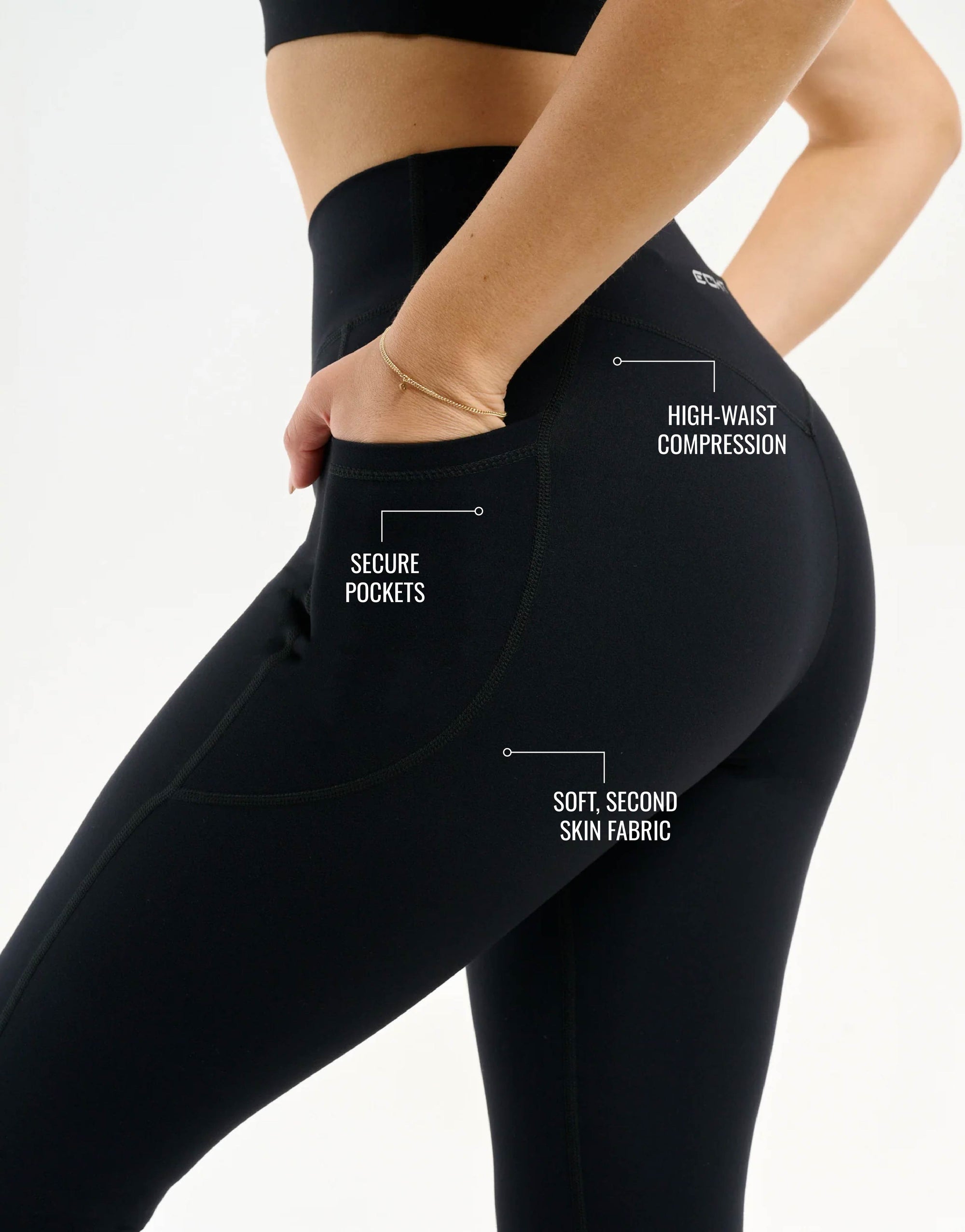 Ascend Pocket Leggings 25" - Black