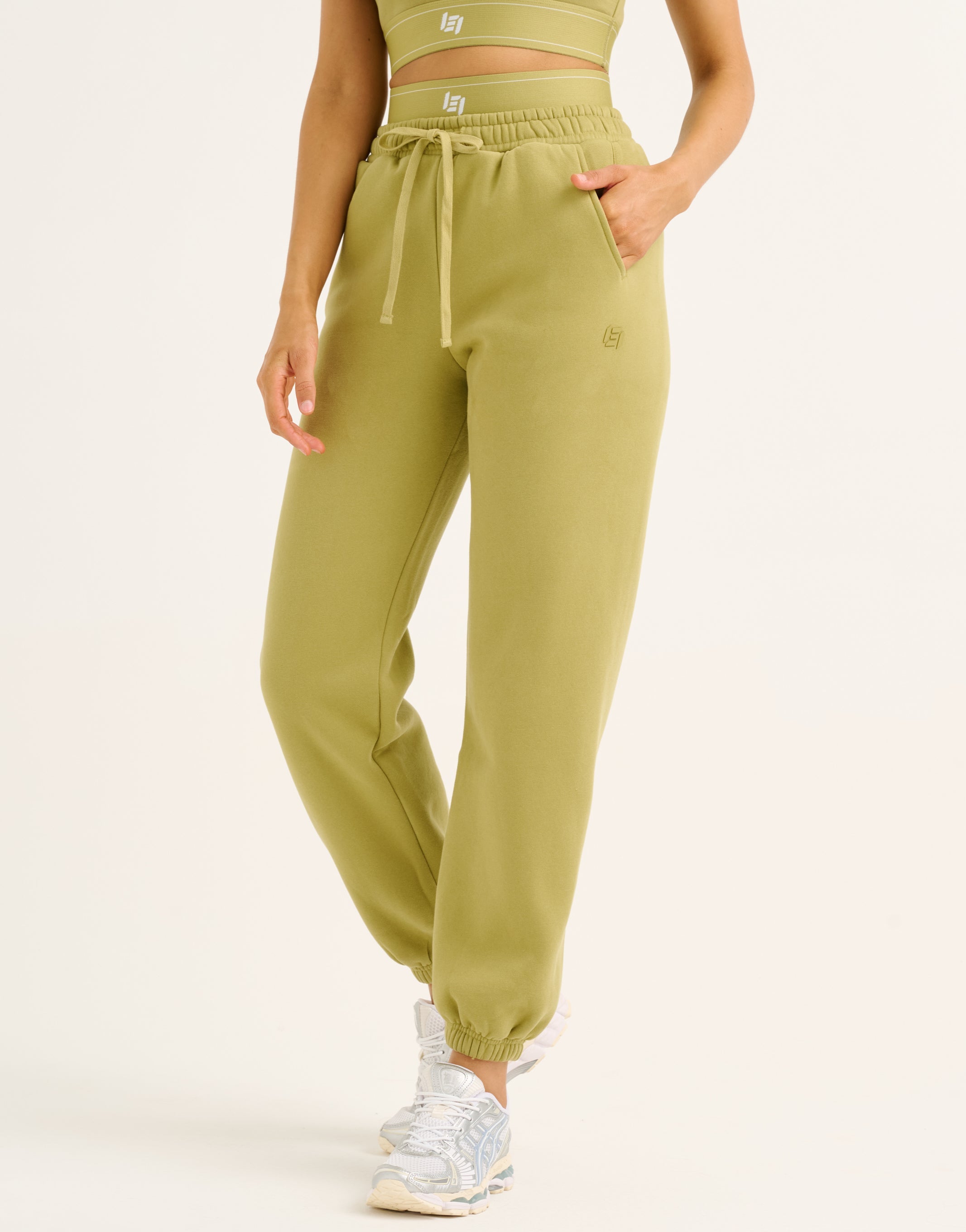 Elemental Layered Jogger Sweatpants - Olive
