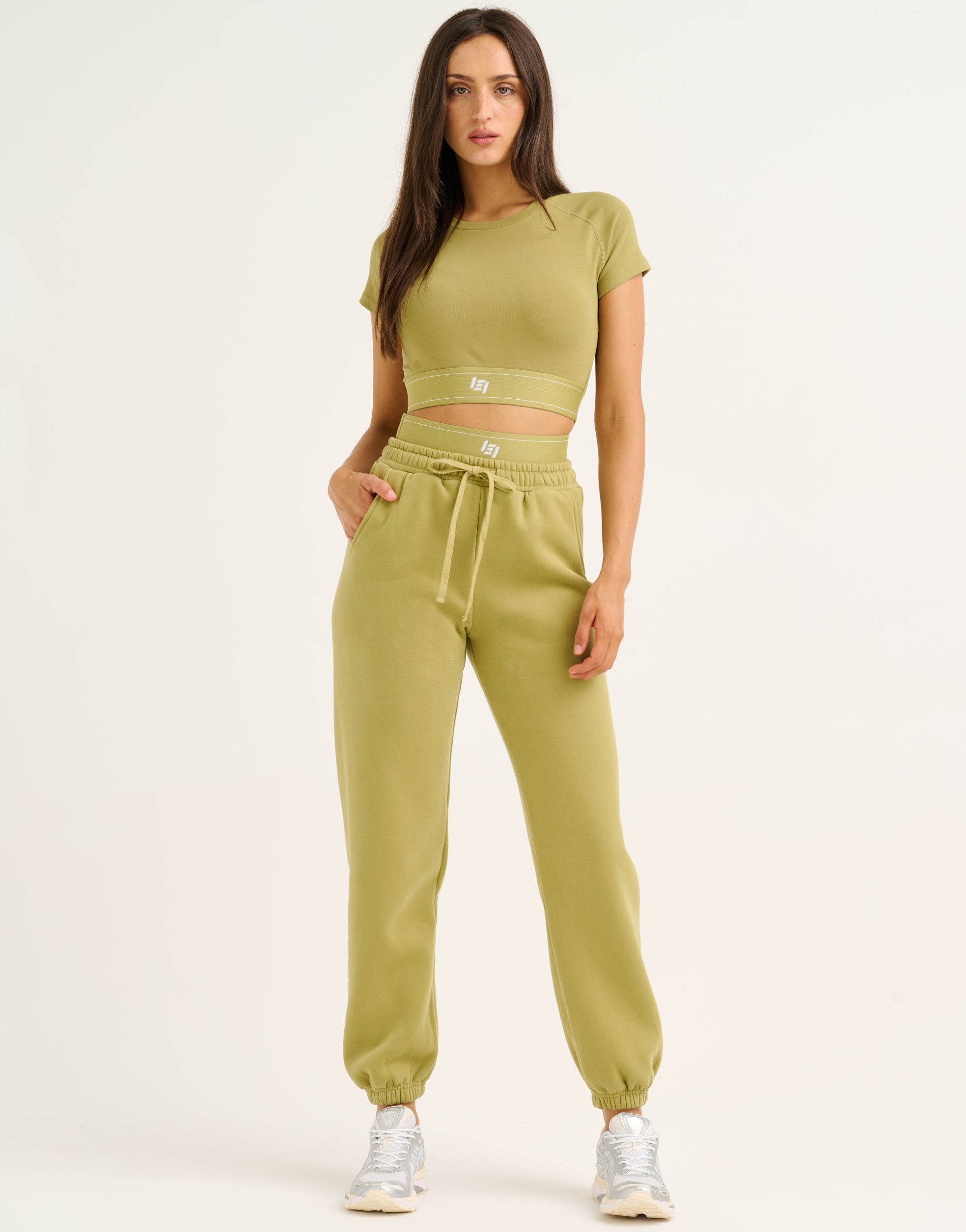 Elemental Layered Jogger Sweatpants - Olive