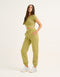Bubble Banded Top - Olive