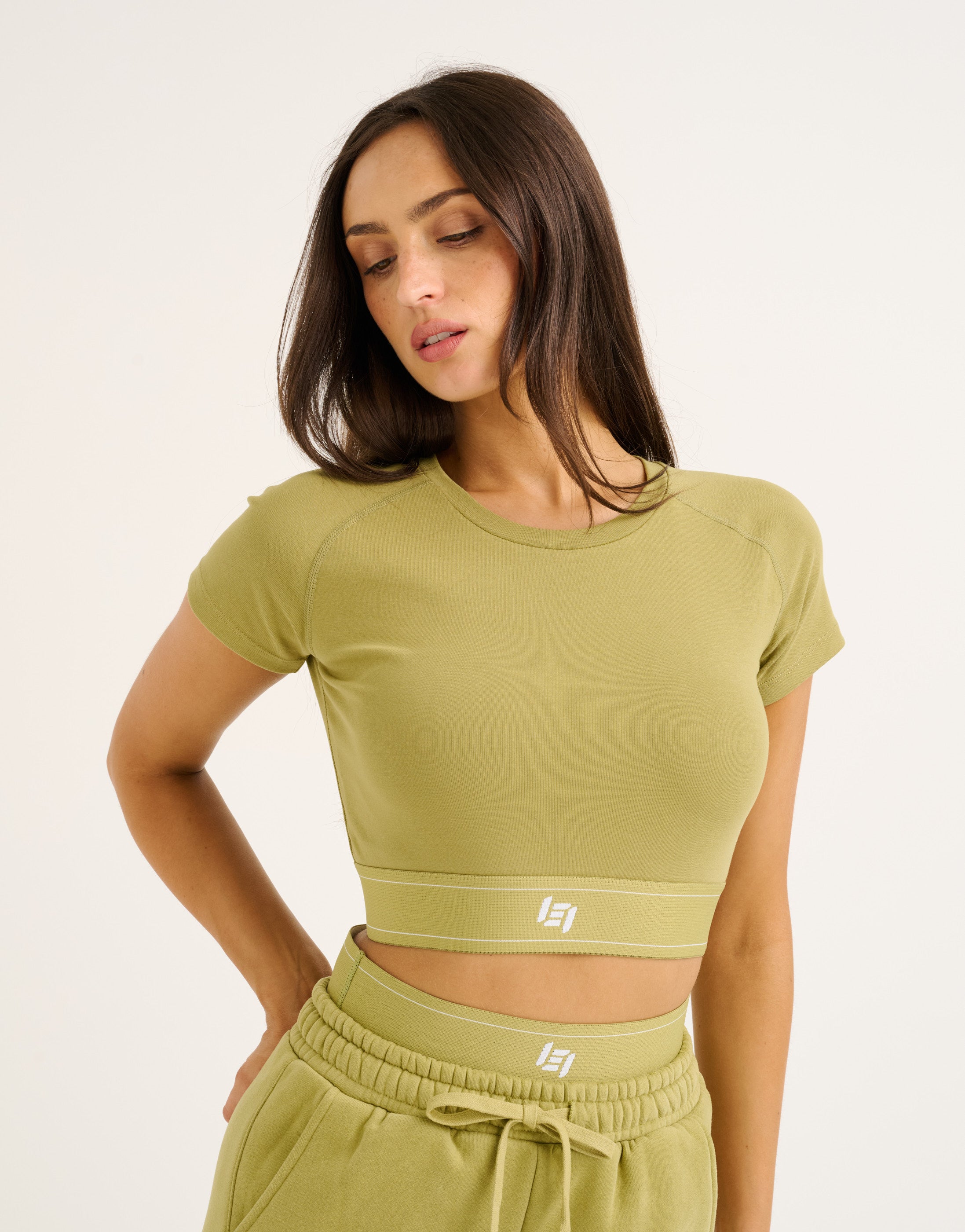 Bubble Banded Top - Olive
