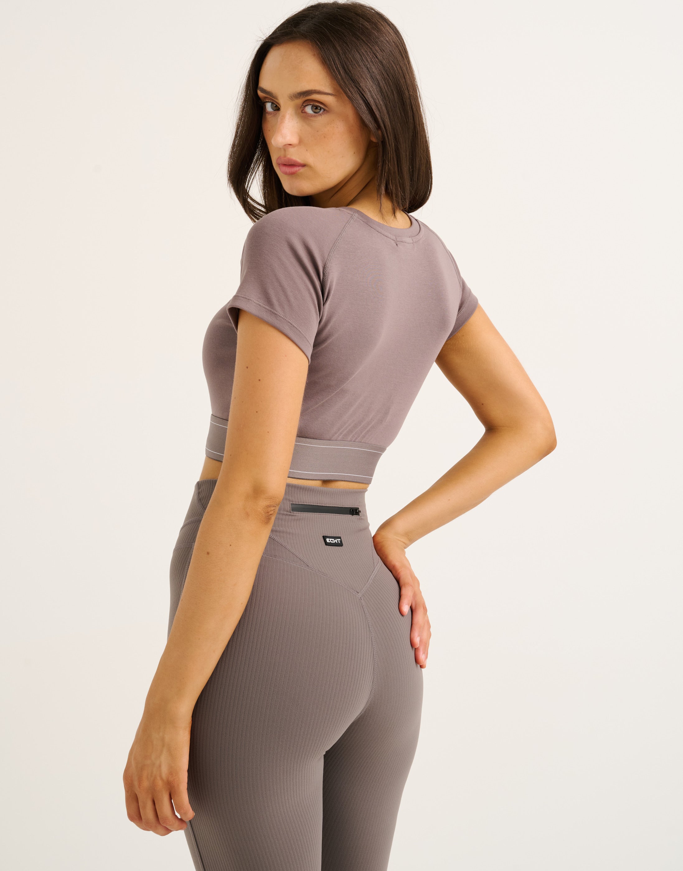 Bubble Banded Top - Slate Grey