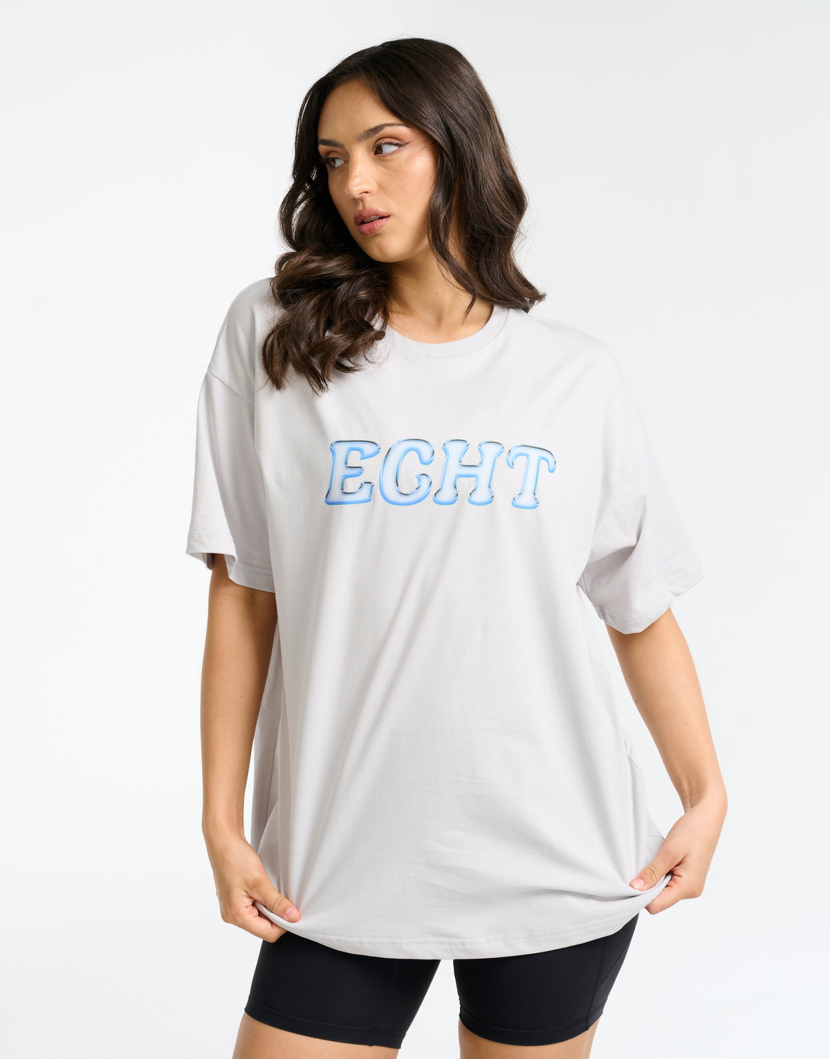 Bubble Oversize Tee - Micro Grey