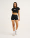 Cloud Cropped Tee - Black