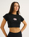 Cloud Cropped Tee - Black