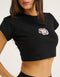 Cloud Cropped Tee - Black