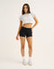 Cloud Cropped Tee - Micro Grey