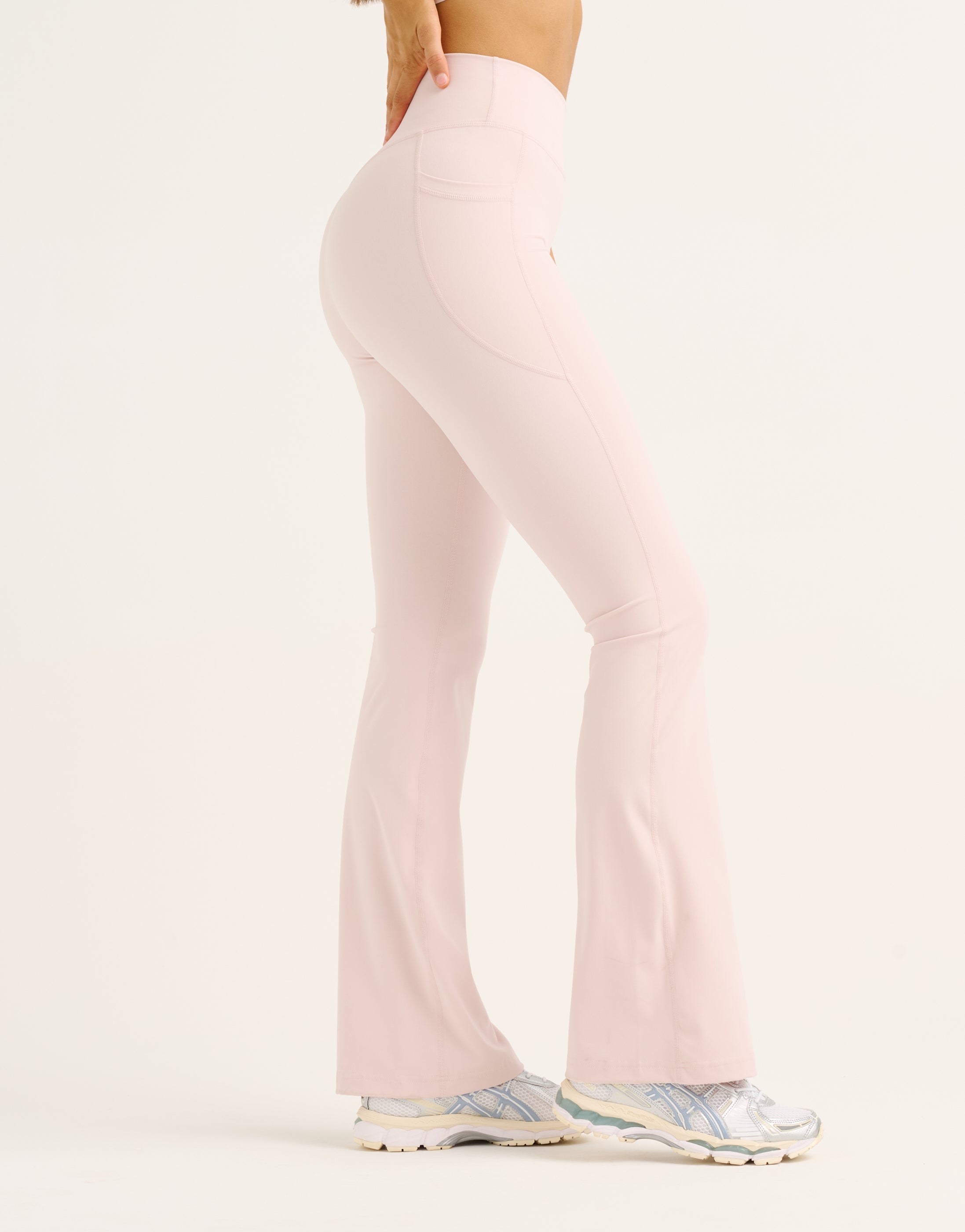 Flare Lycra Pocket Leggings - Mauve