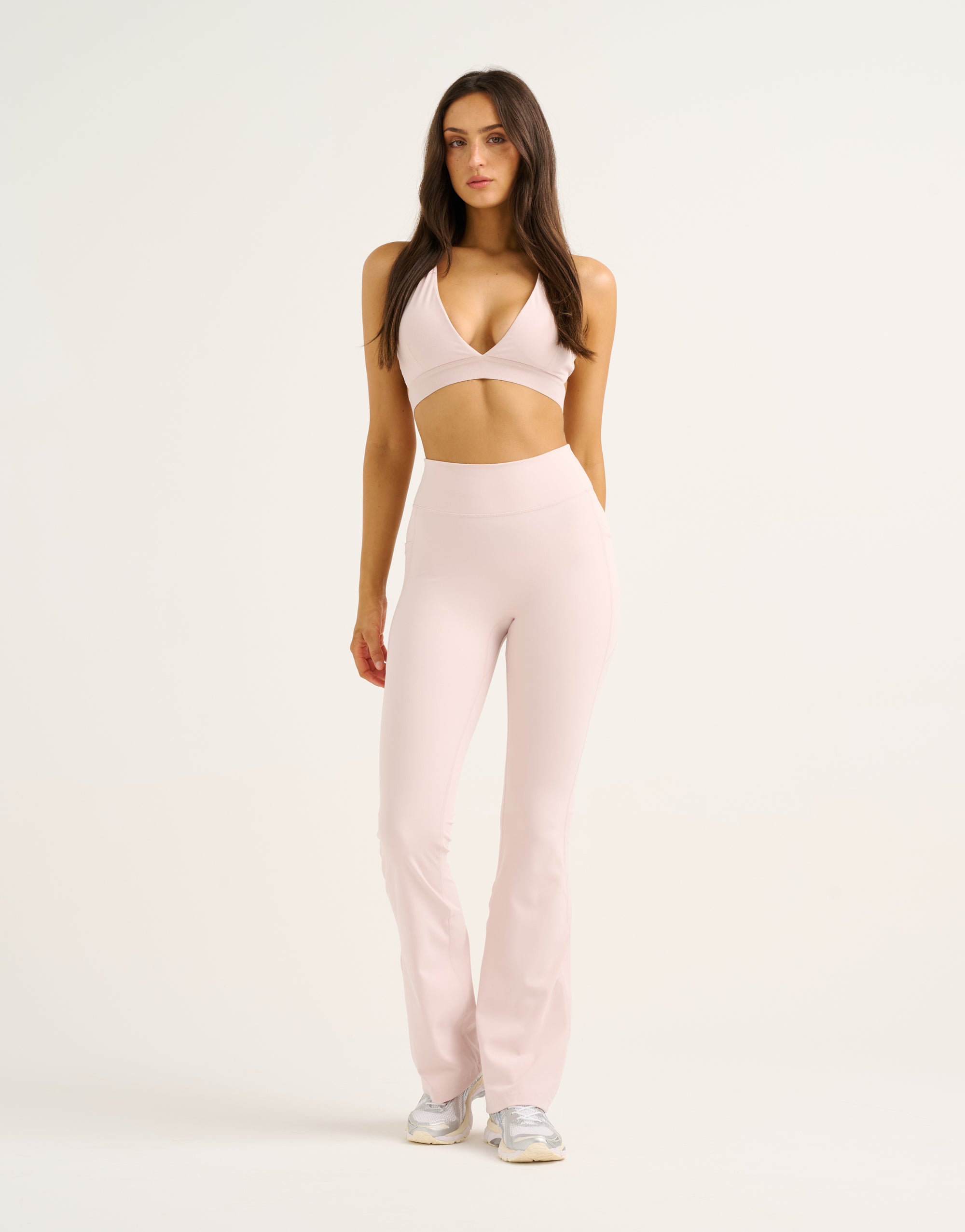 Flare Lycra Pocket Leggings - Mauve