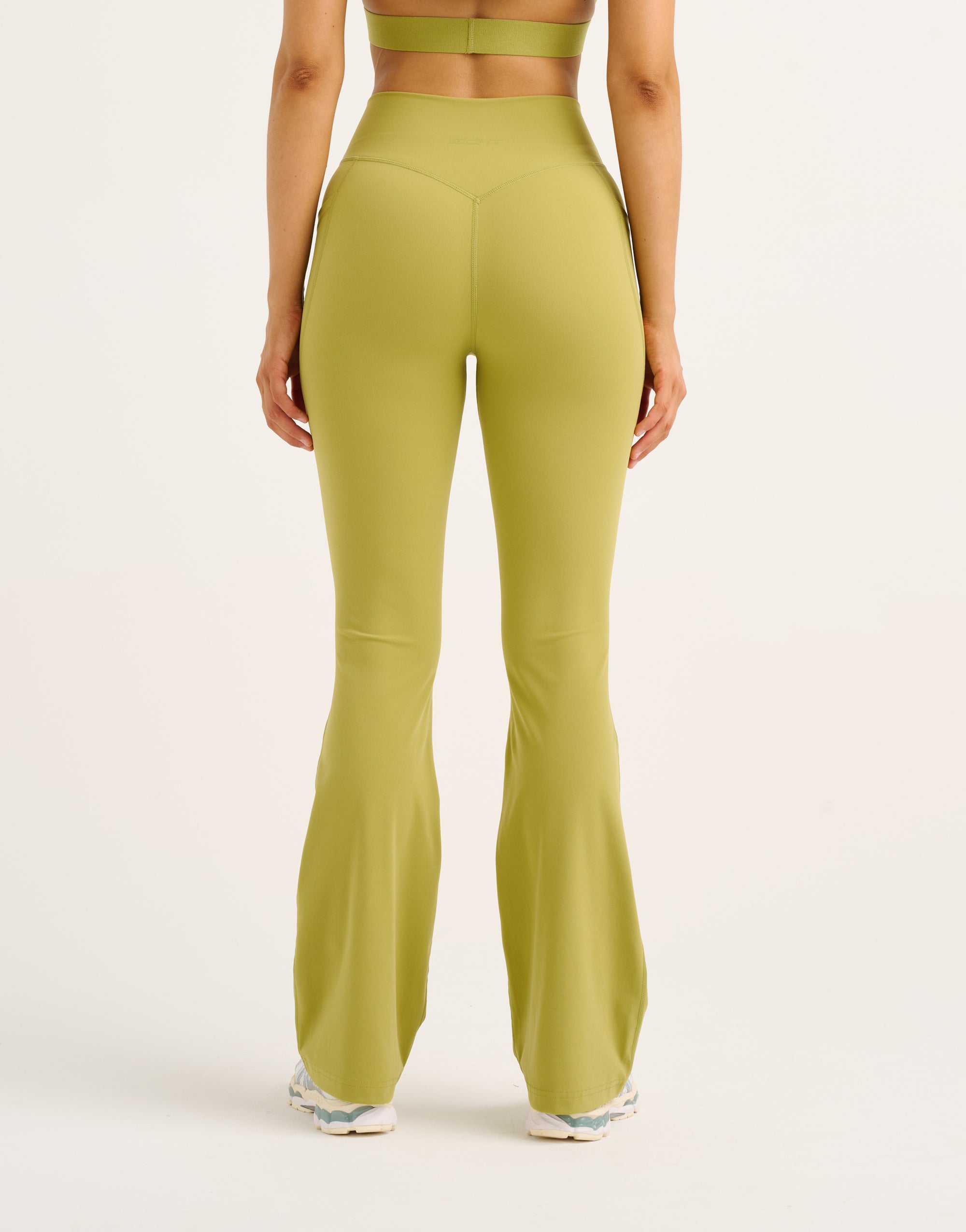 Flare Lycra Pocket Leggings - Olive