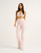 Flare Ribbed Leggings V2 - Mauve