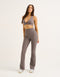 Flare Ribbed Leggings V2 - Slate Grey