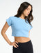 Futura Cropped Tee - Blue