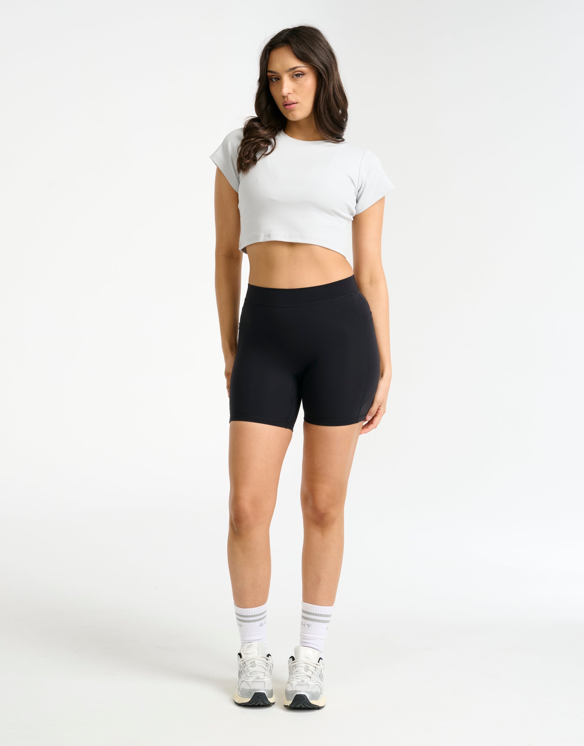 Futura Cropped Tee - Micro Grey
