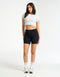 Futura Cropped Tee - Micro Grey