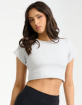 Futura Cropped Tee - Micro Grey