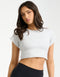 Futura Cropped Tee - Micro Grey