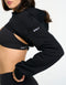 Glory High Cut Hoodie - Black