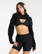 Glory High Cut Hoodie - Black