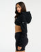 Glory High Cut Hoodie - Black
