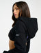 Glory High Cut Hoodie - Black