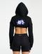 Glory High Cut Hoodie - Black