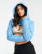 Glory High Cut Hoodie - Blue