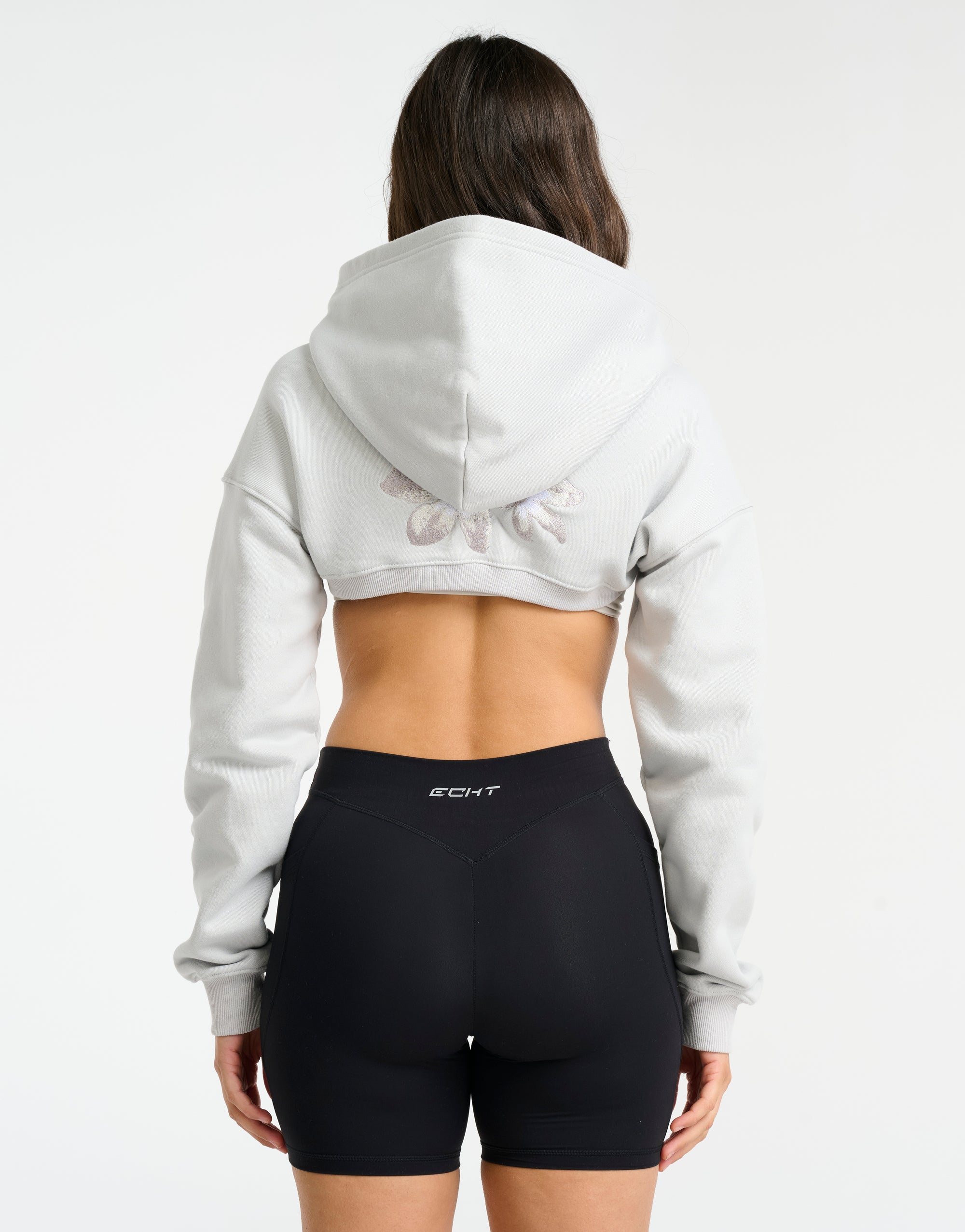 Glory High Cut Hoodie - Micro Grey
