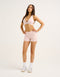 Echt Force Scrunch Mid-Waist Shorts - Mauve