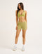 Echt Force Scrunch Mid-Waist Shorts - Olive