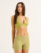 Echt Force Scrunch Mid-Waist Shorts - Olive