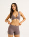 Echt Force Scrunch Mid-Waist Shorts - Slate Grey