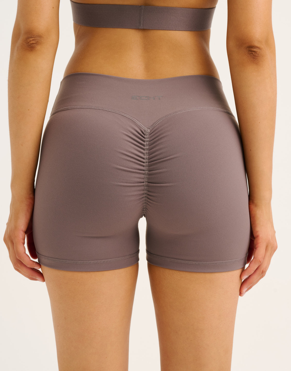 Echt Force Scrunch Mid-Waist Shorts - Slate Grey