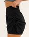 Nova Ruched Running Shorts - Phantom Black