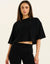 Terry Crop Tee - Black