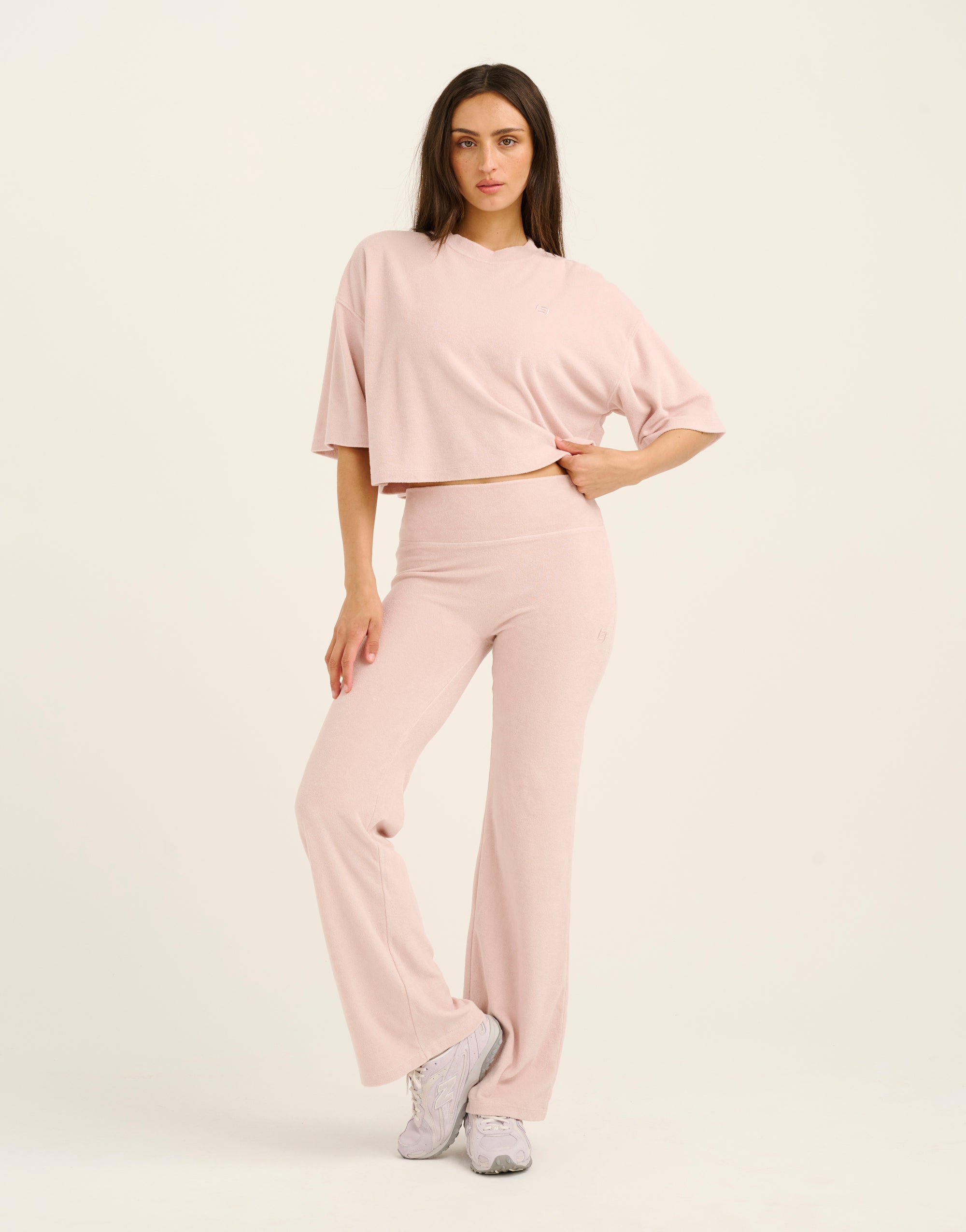Terry Crop Tee - Mauve
