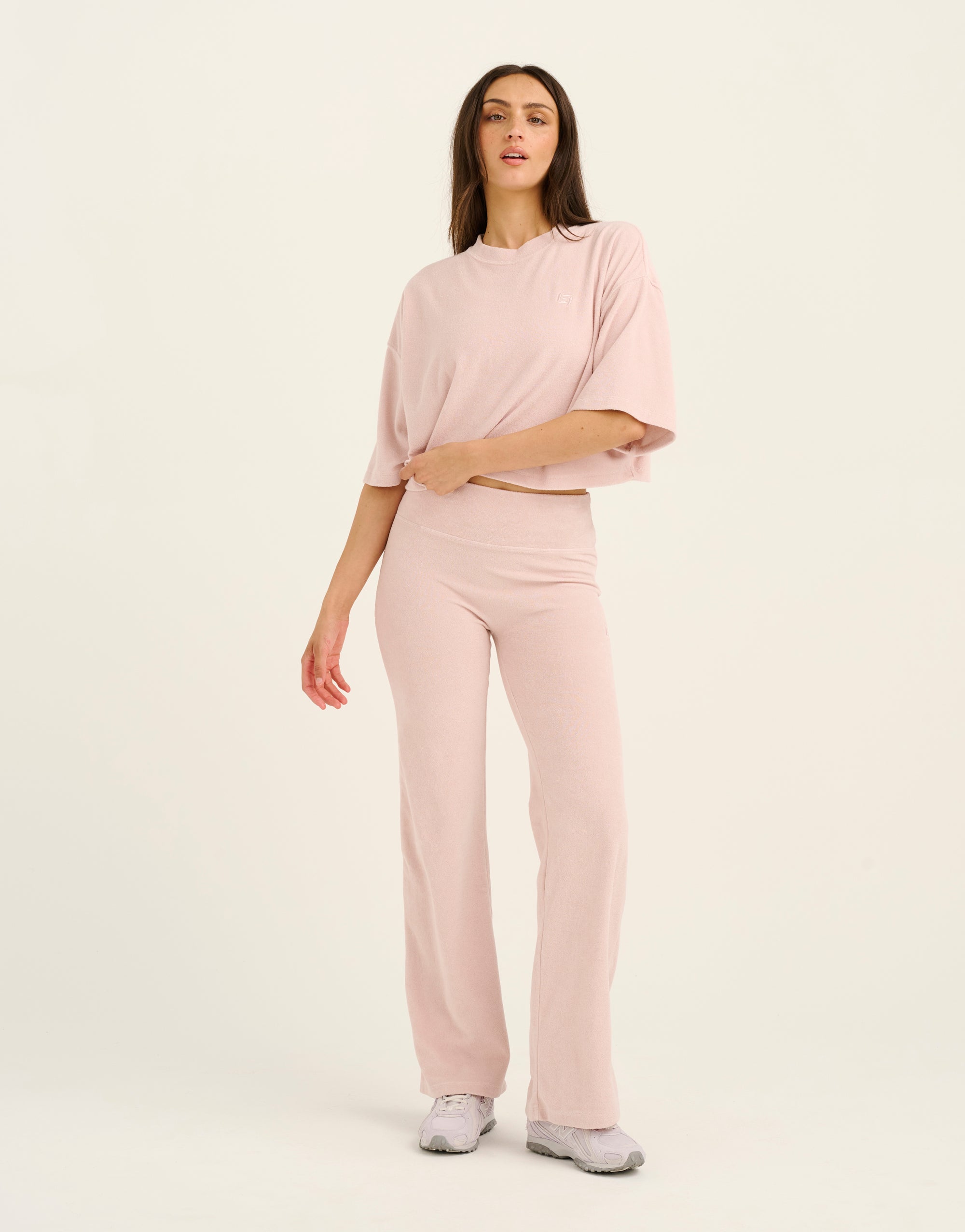 Terry Crop Tee - Mauve