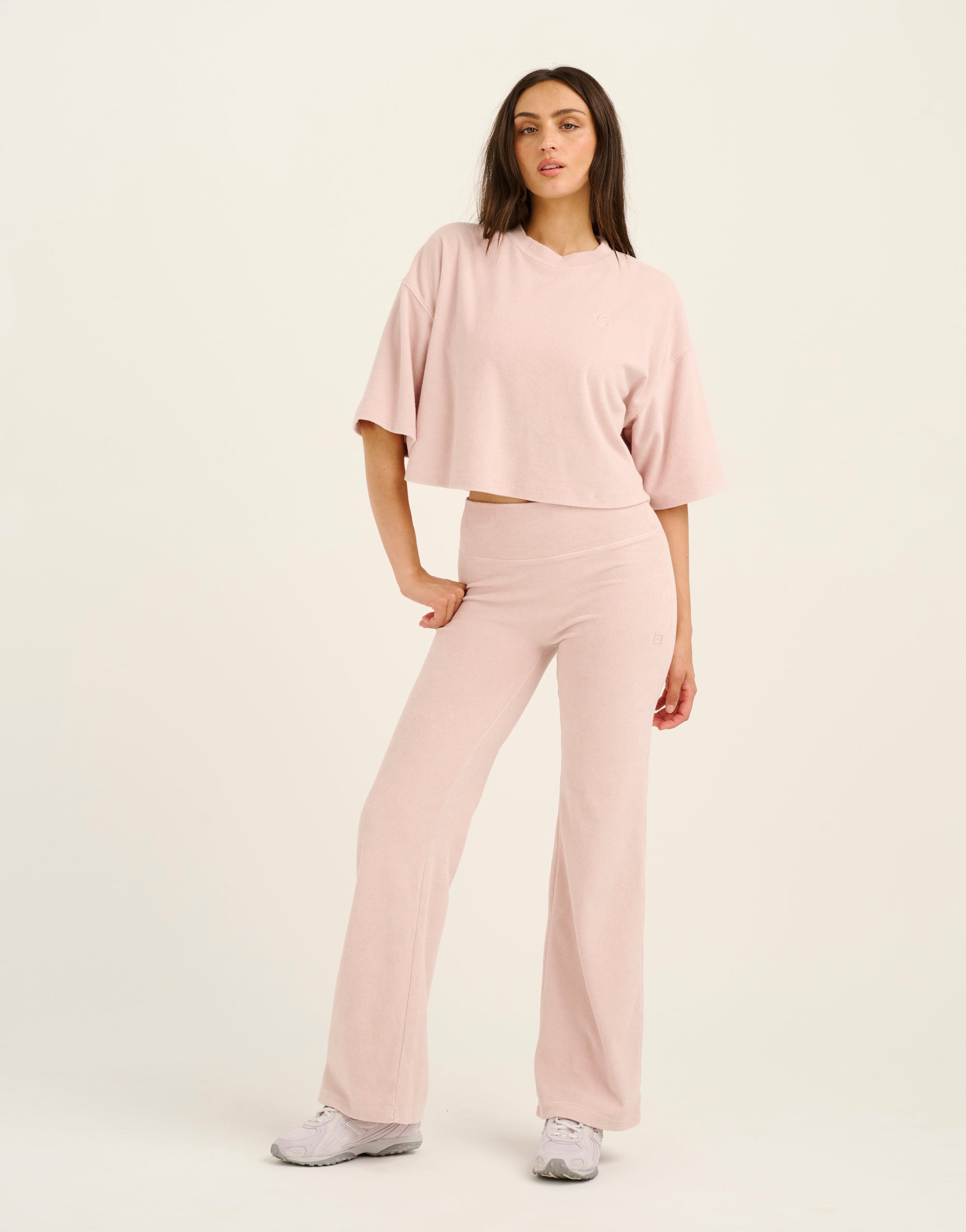 Terry Crop Tee - Mauve
