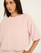 Terry Crop Tee - Mauve