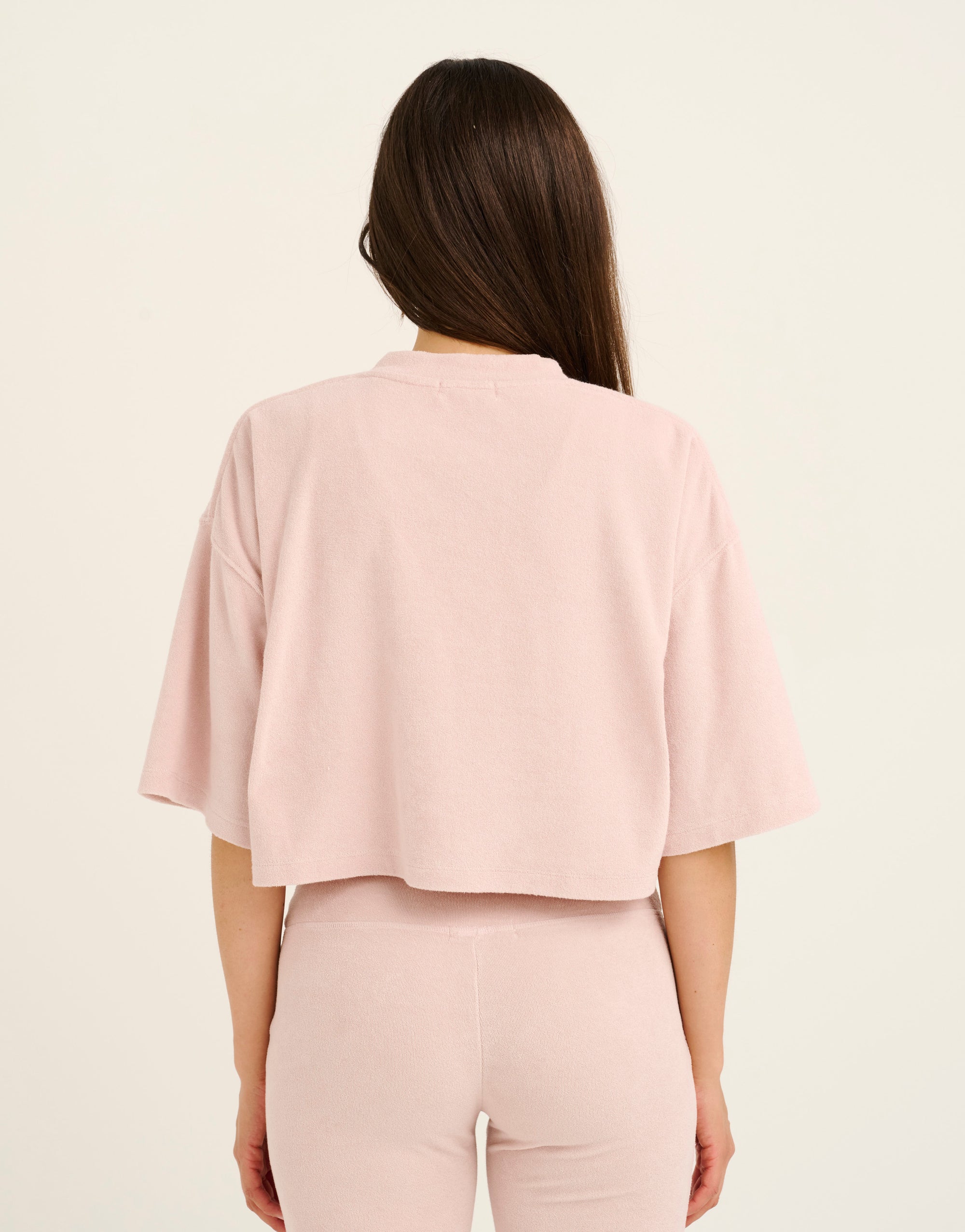 Terry Crop Tee - Mauve