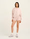 Terry Zip Up Hoodie - Mauve