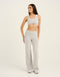 Terry Straight Leg Pant - Grey Marle