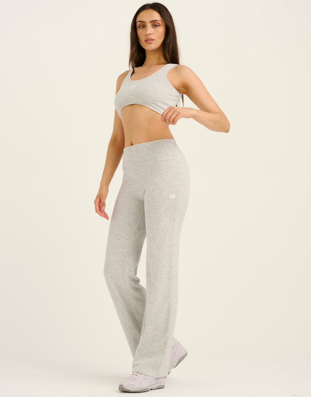 Terry Straight Leg Pant - Grey Marle