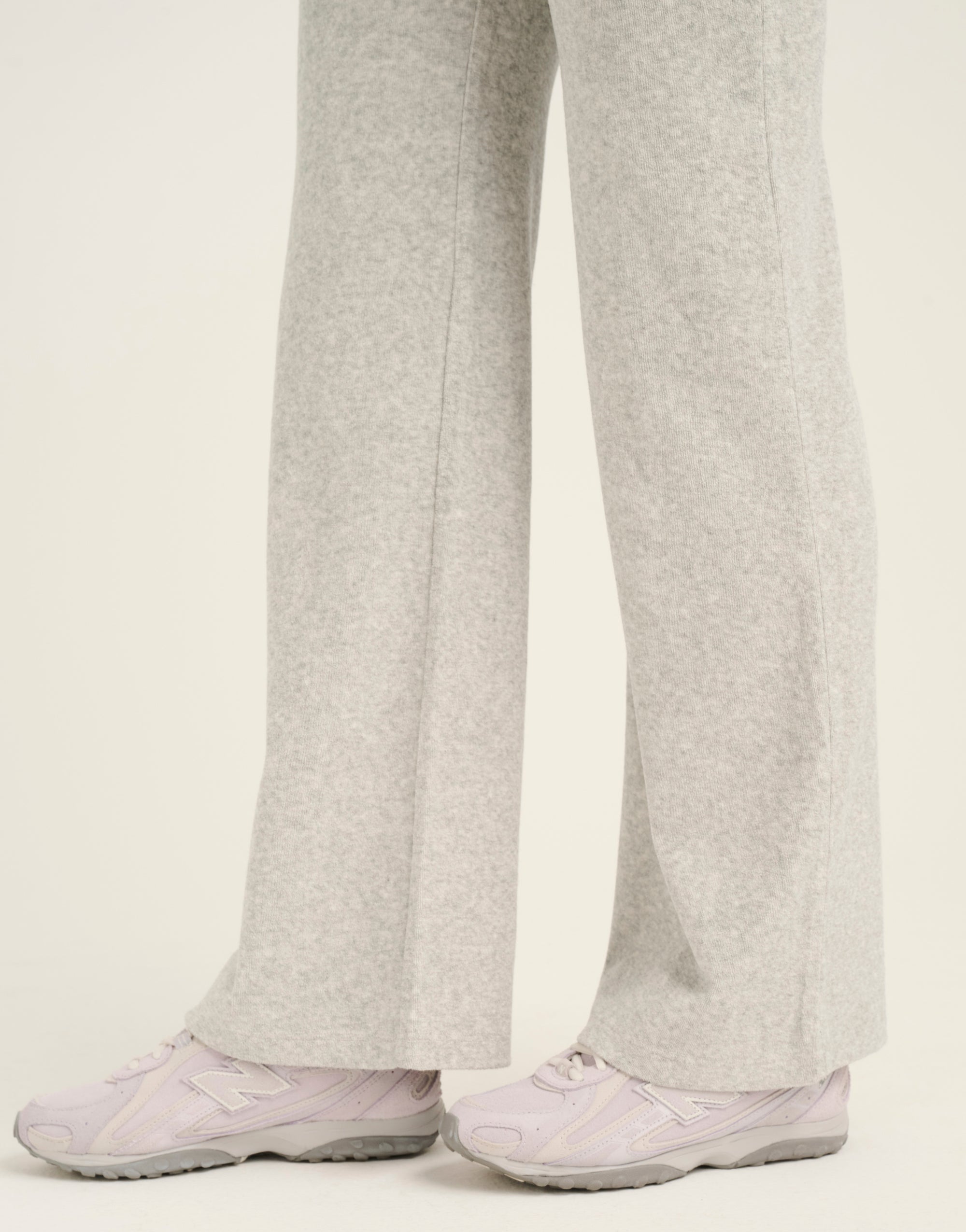 Terry Straight Leg Pant - Grey Marle