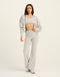 Terry Straight Leg Pant - Grey Marle