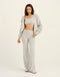 Terry Straight Leg Pant - Grey Marle